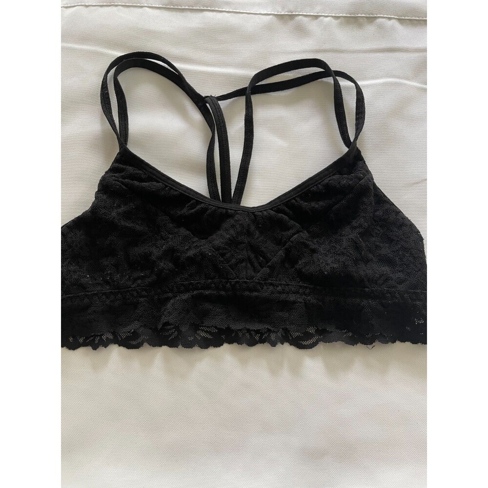 Victoria Secret PINK Very Sexy lace Bralette XS Racerback Strappy Black